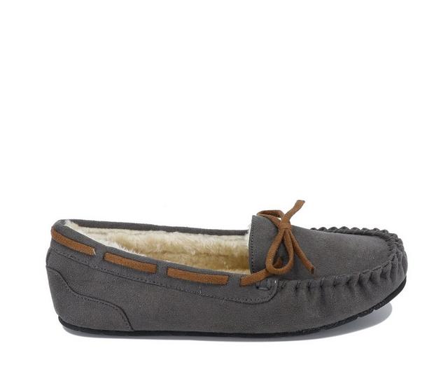 Unionbay Yum Mocassin Slippers in Pewter color