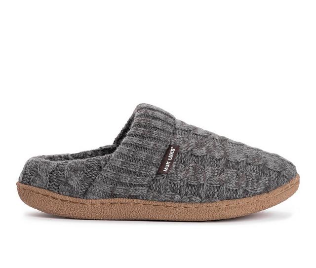 MUK LUKS Marcel Slippers in Dark Heather color