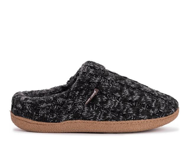 MUK LUKS Marcel Slippers in Ebony/Charcoal color