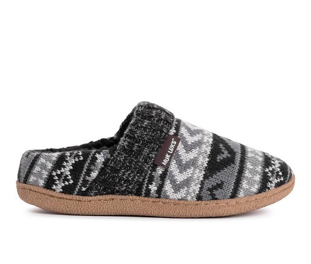 MUK LUKS Marcel Slippers in Black color