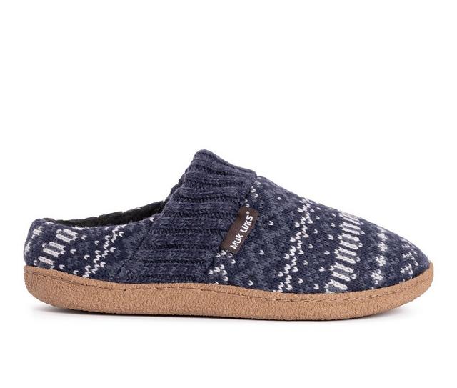 MUK LUKS Marcel Slippers in Dark Blue color