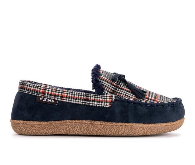 MUK LUKS Tanver Slippers in Navy color