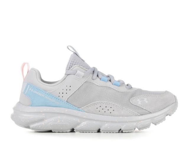 Women's Under Armour Charged Verssert Speckle Running Shoes in Grey/Blue color