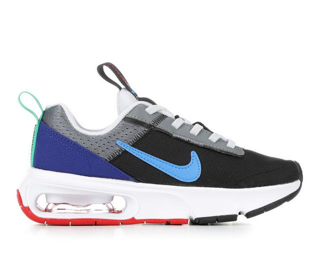 Kids' Nike Little Kid Air Max Intrlk Running Shoes in Black/Blue/Grey color