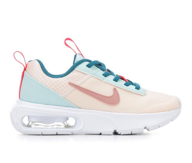 Girls' Nike Little Kid Air Max Intrlk Sneakers in Guava/Red/White color