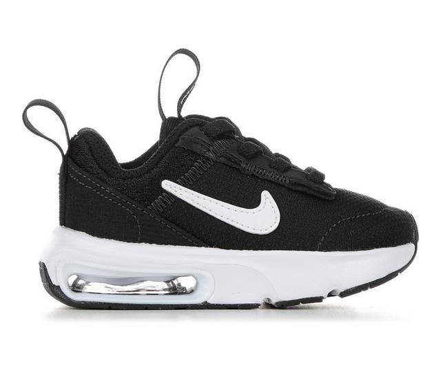 Boys' Nike Infant & Toddler Air Max INTRLK Slip-On Running Shoes in Black/Wht/Grey color