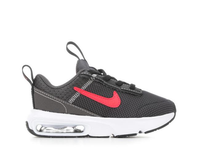 Boys' Nike Infant & Toddler Air Max INTRLK Slip-On Running Shoes in Ash/Red/Blk/Slv color