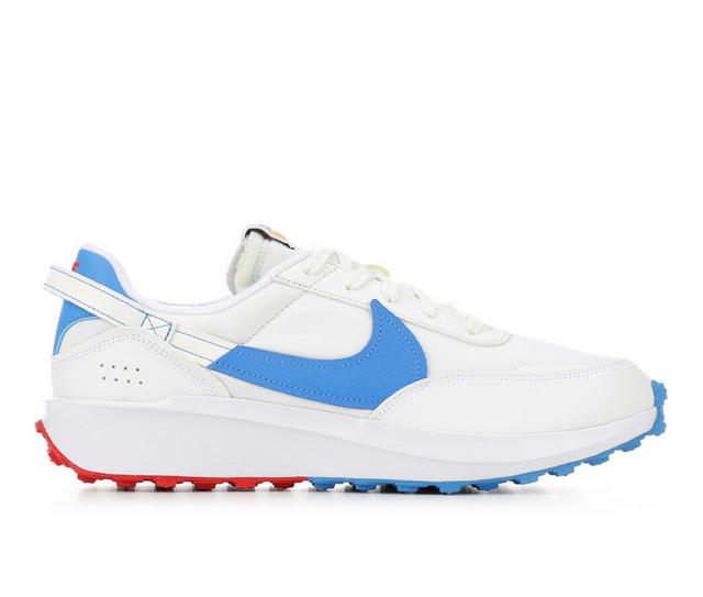 Men's Nike Waffle Debut Sneakers in Wht/Blu/Wht color