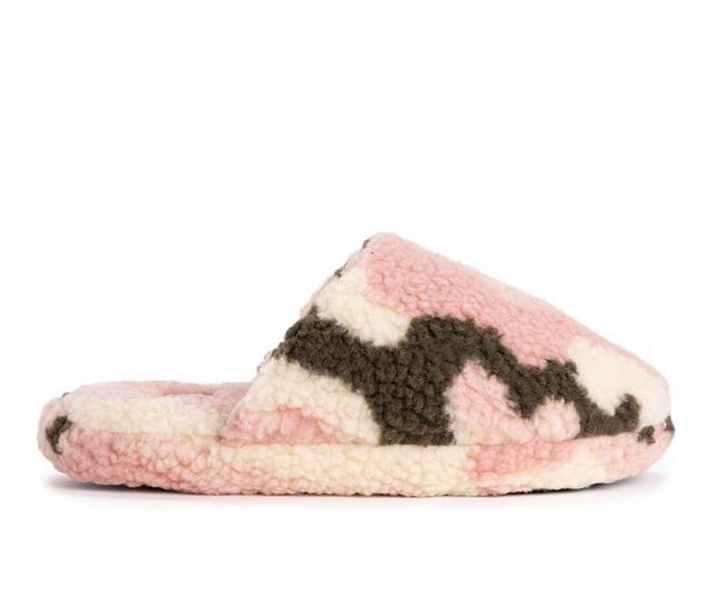 MUK LUKS Maven Slippers in Pink Camo color