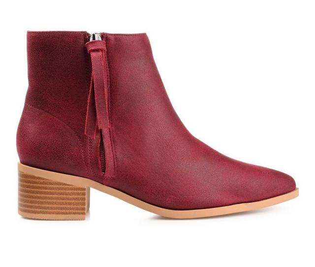 Women's Journee Collection Sadiya Booties in Wine color