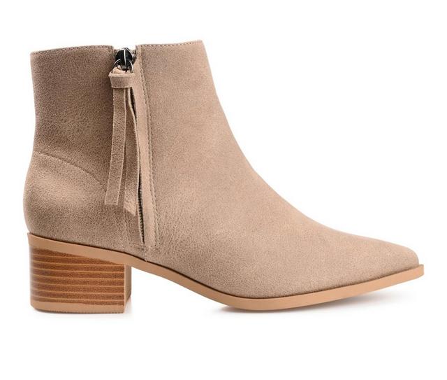 Women's Journee Collection Sadiya Booties in Taupe color