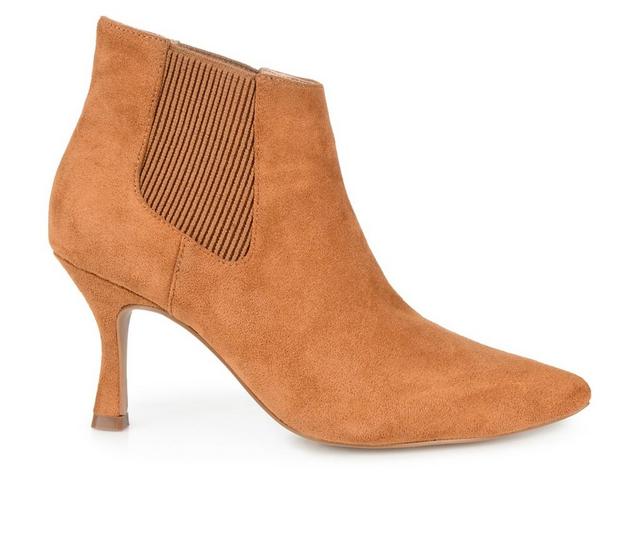 Women's Journee Collection Elitta Booties in Cognac color