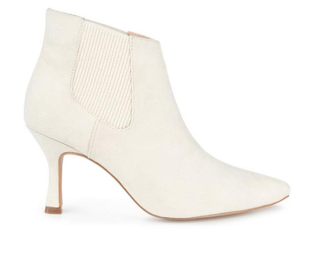 Women's Journee Collection Elitta Booties in Ivory color