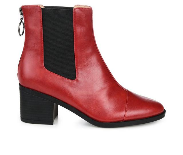 Women's Journee Collection Nigella Booties in Red color