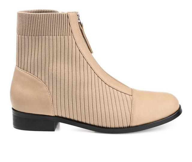 Women's Journee Collection Bexlie Booties in Tan color