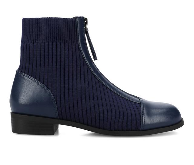 Women's Journee Collection Bexlie Booties in Navy color