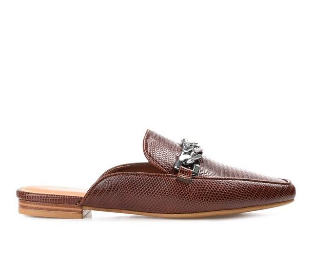 Women's Journee Collection Hazina Mules in Brown color