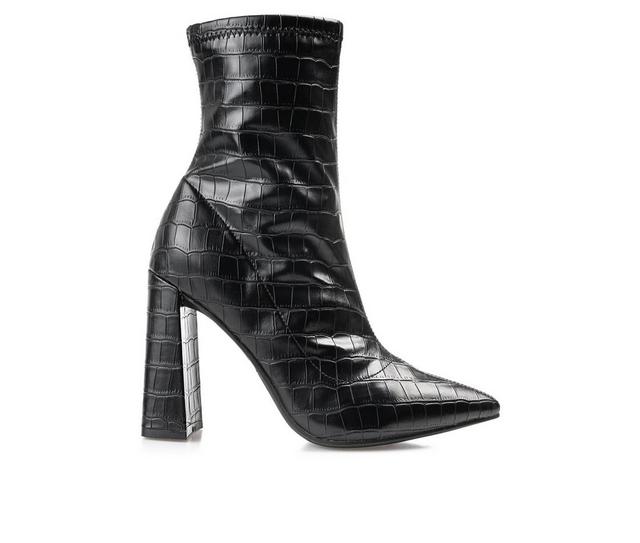 Women's Journee Collection Veralee Heeled Booties in Croco color