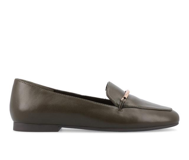 Women's Journee Collection Wrenn Loafers in Olive color