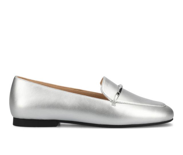 Women's Journee Collection Wrenn Loafers in Silver color