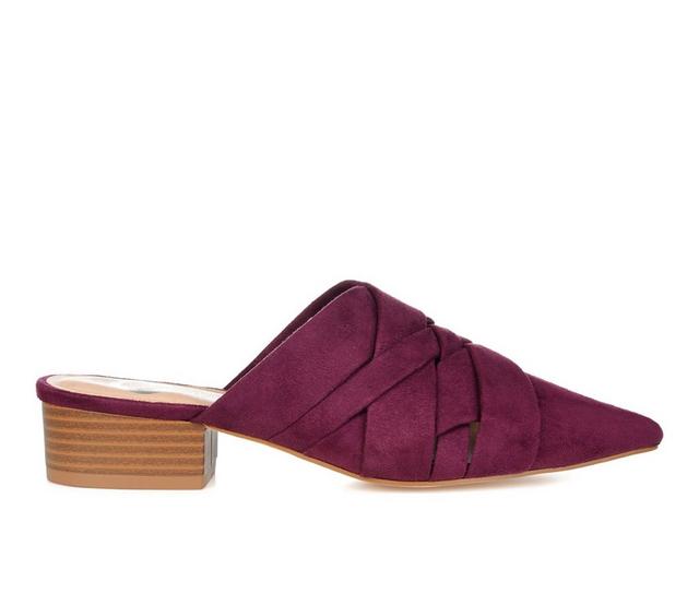 Women's Journee Collection Kalida Mules in Purple color