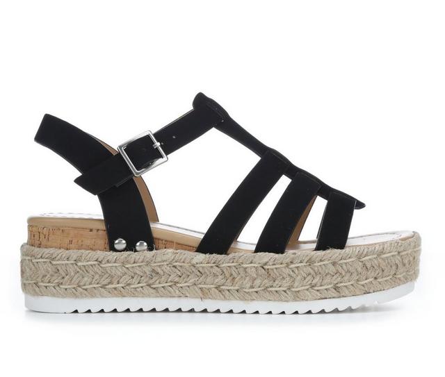 Cute black wedge sandals on sale