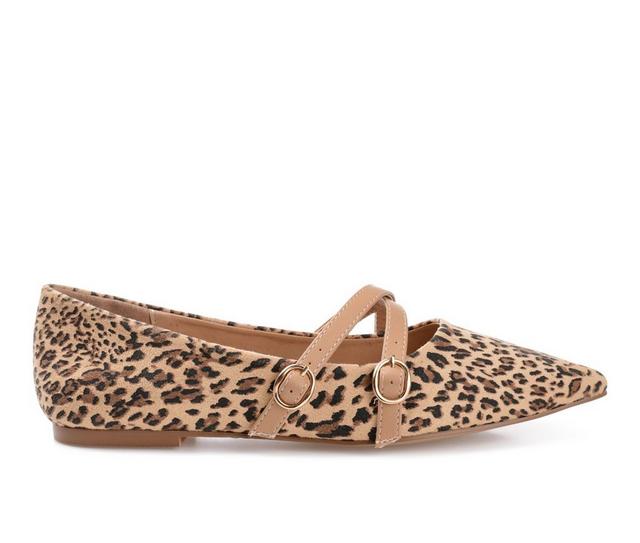 Women's Journee Collection Patricia Flats in Leopard color
