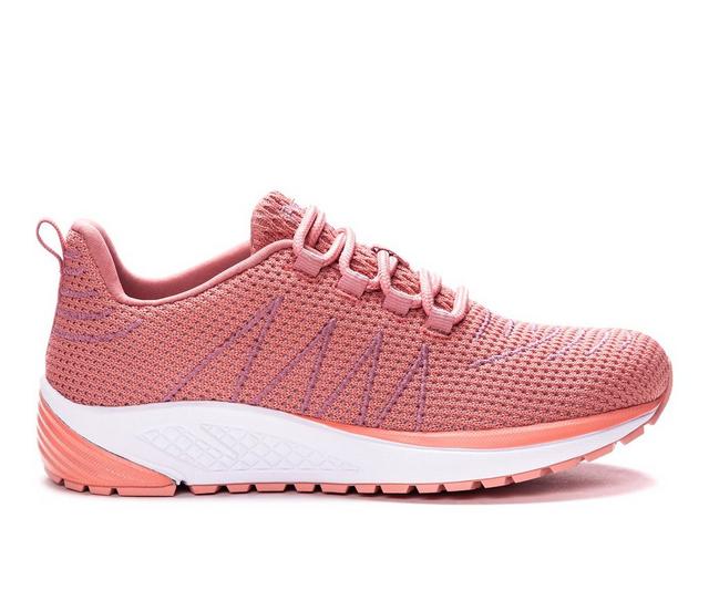 Women's Propet Tour Knit Sneakers in Dark Pink color