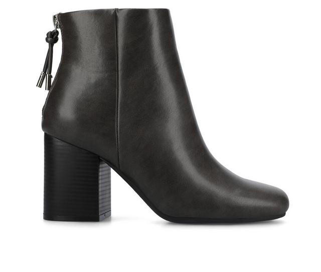 Women's Journee Collection Audrina Booties in Charcoal PU color