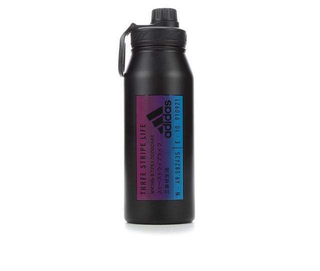 Adidas Steel 1 Liter Metal Water Bottle in Black/Shadow color