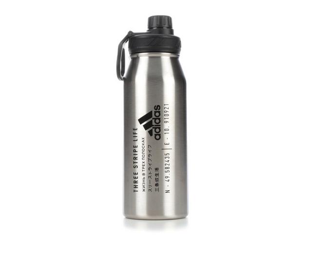 Adidas Steel 1 Liter Metal Water Bottle in Stainless/Blk color