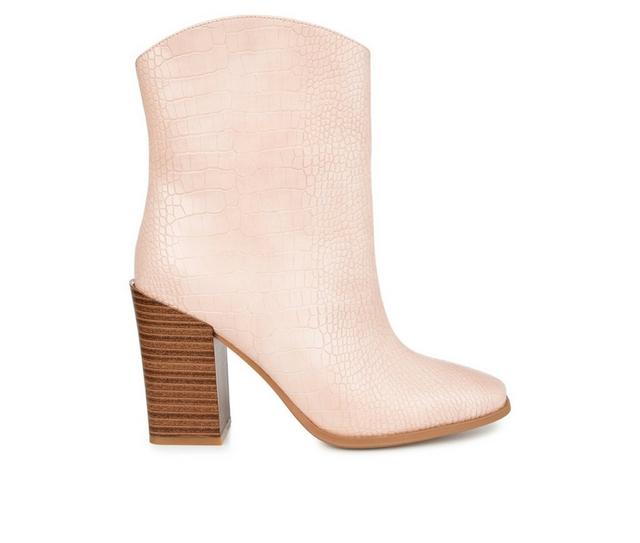 Women's Journee Collection Brekinn Western Boots in Blush color