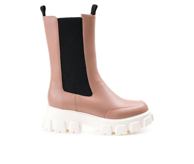 Women's Journee Collection Vista Chelsea Boots in Rose color