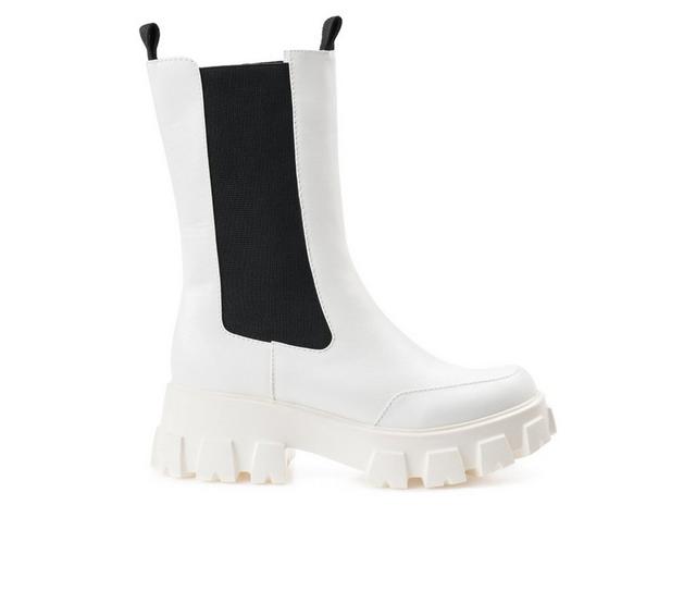 Women's Journee Collection Vista Chelsea Boots in White color