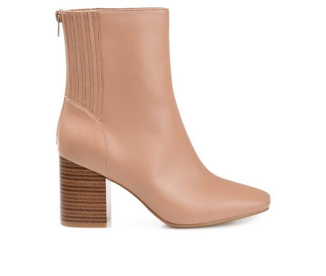 Women's Journee Collection Maize Booties in Nude color