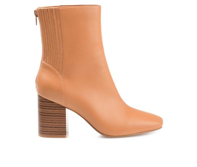 Women's Journee Collection Maize Booties in Tan color