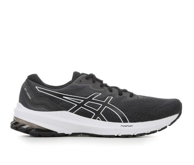 Men's ASICS GT 1000 11 Running Shoes in Black/White color