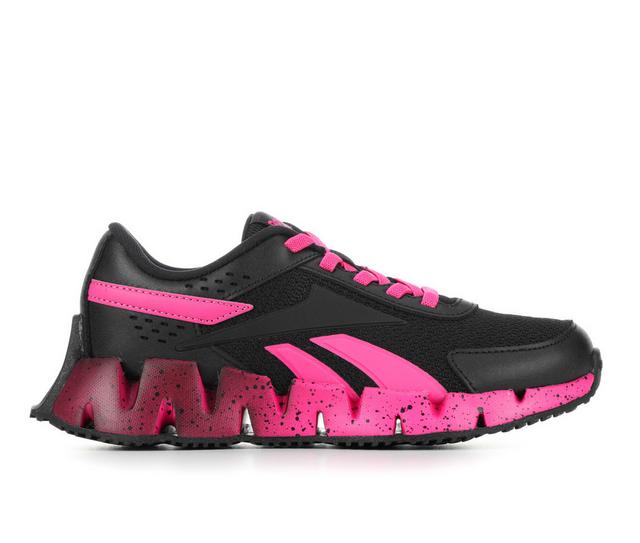 Girls' Reebok Little Kid Zig Dynamica 2.0 Running Shoes in Black/Black/Pnk color