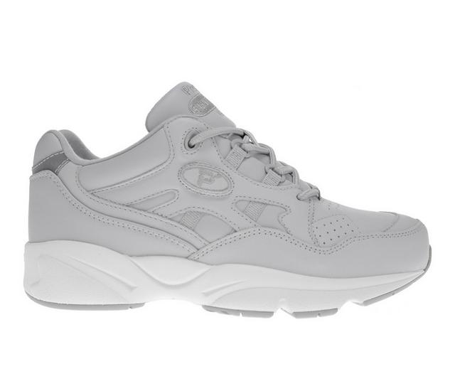 Women's Propet Stability Walker Walking Shoes in White/grey color