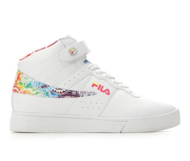 Women's Fila Vulc 13 Rogue Mid-Top Sneakers in Wh/Paisley Prnt color