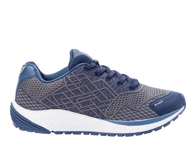Men's Propet One Walking Shoes in Navy/Grey color