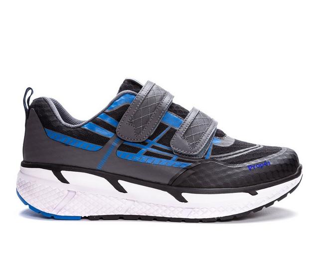 Men's Propet Ultra Strap Walking Shoes in Black/Blue color