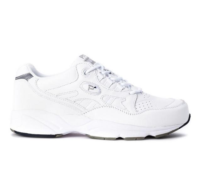 Men's Propet Stability Walker Walking Shoes in White color