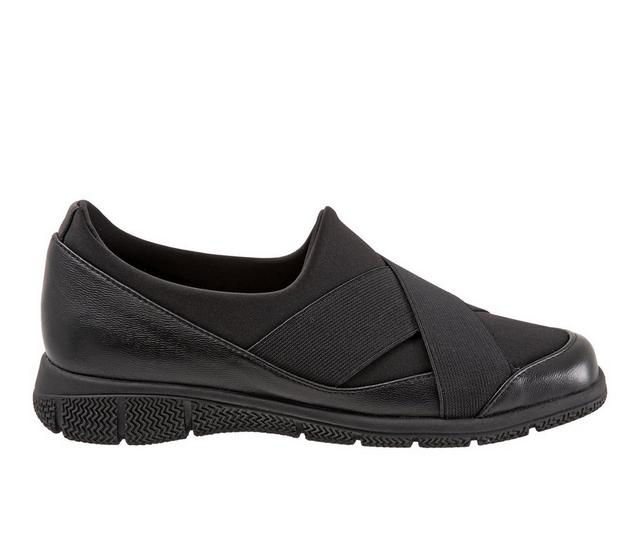 Women's Trotters Urbana Slip-On Sneakers in Black/Black color