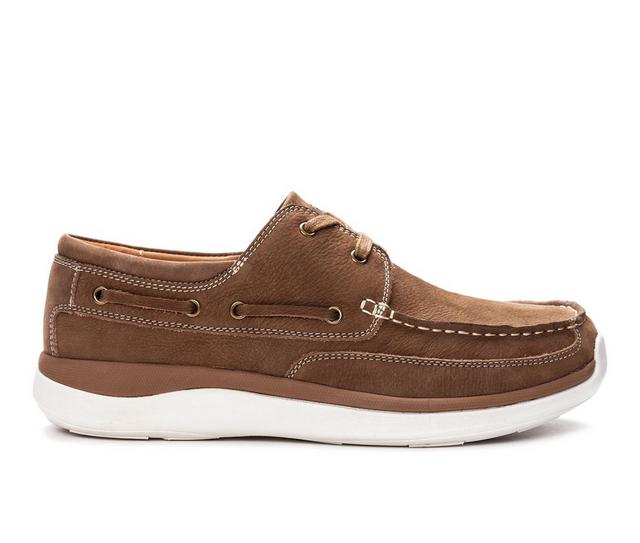 Men's Propet Pomeroy Boat Shoes in Timber color