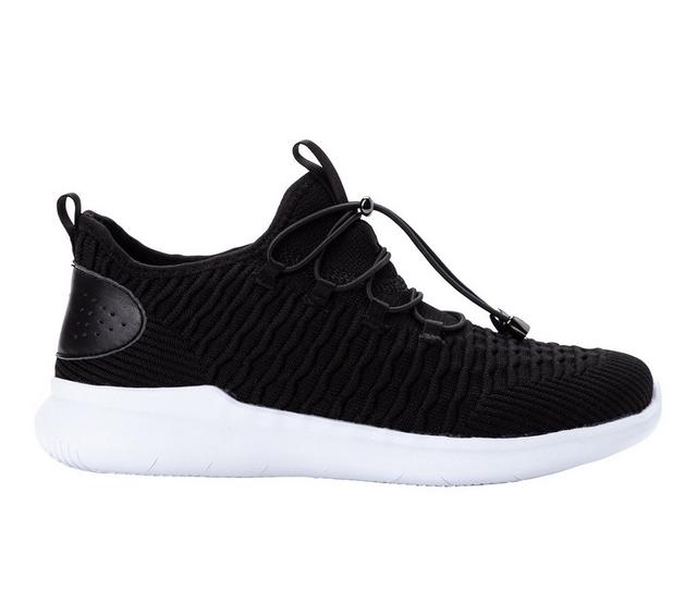 Women's Propet TravelBound Slip-On Sneakers in Black/White color