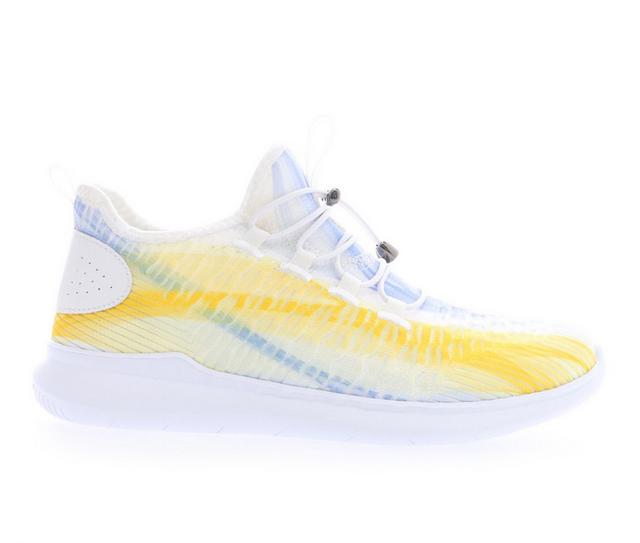Women's Propet TravelBound Slip-On Sneakers in White/Lemon color