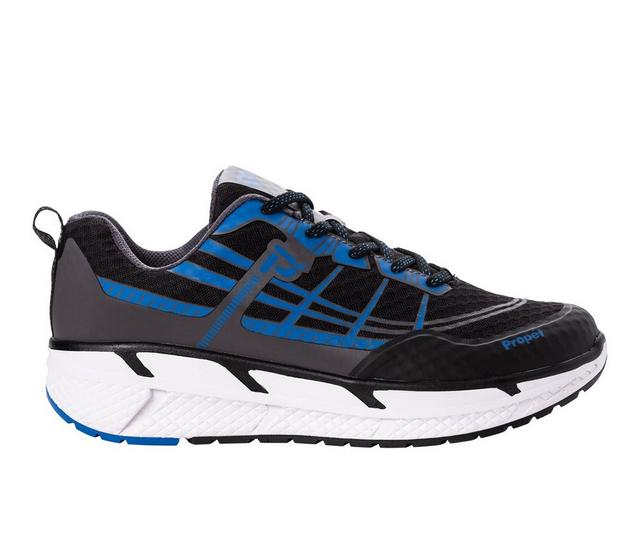 Men's Propet Ultra Walking Shoes in Black/Blue color