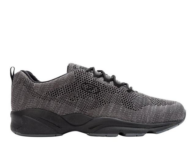 Men's Propet Stability Fly Sneakers in Dk Grey/Lt Grey color