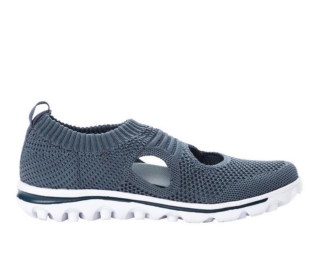 Women's Propet TravelActiv Avid Slip-On Sneakers in Denim color